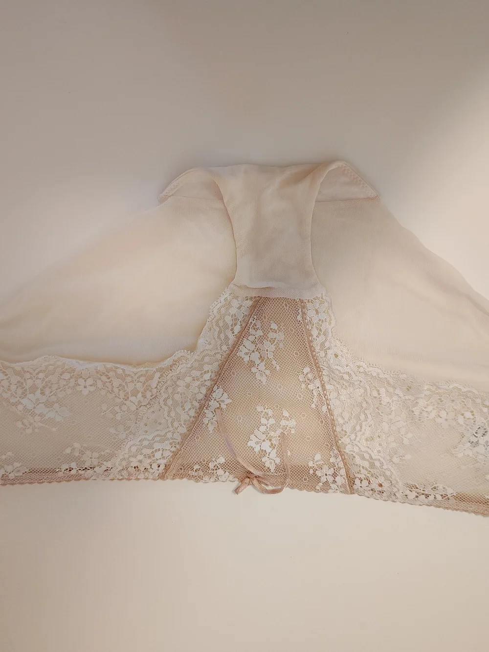 Delicate Lace Underwire Bra & Bikini - Cream